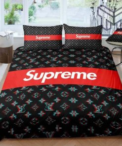 Louis Vuitton Supreme Luxury Premium Bedding Set Home Decor