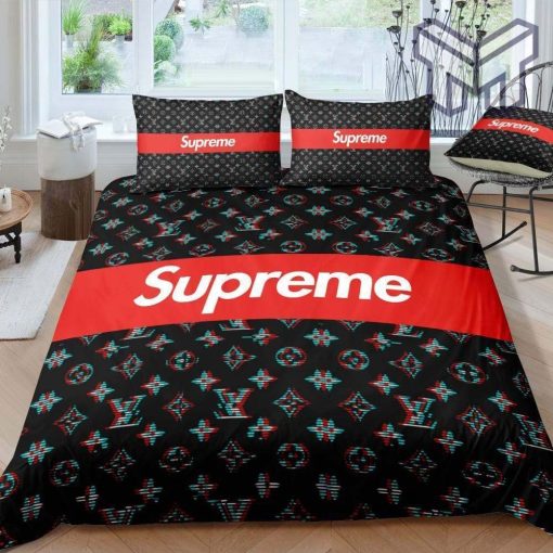 Louis Vuitton Supreme Luxury Premium Bedding Set Home Decor