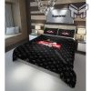 Louis Vuitton Supreme Snoopy Skateboard Black Luxury Brand Bedding Set Duvet Cover Home Decor Special Gift