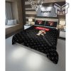 Louis Vuitton Supreme Street Fighter Black Luxury Brand Bedding Set Duvet Cover Home Decor Special Gift