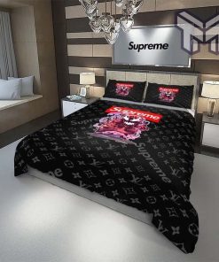 Louis Vuitton Supreme Venom Luxury Brand Bedding Set Duvet Cover Bedspread Home Decor