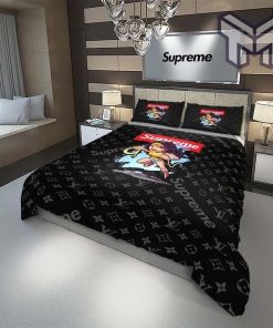 Louis Vuitton Supreme Wonder Woman Luxury Brand Bedding Set Duvet Cover Bedspread Home Decor