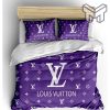 Louis Vuitton Violet Luxury Brand Fashion Bedding Set Bedspread Duvet Cover Set