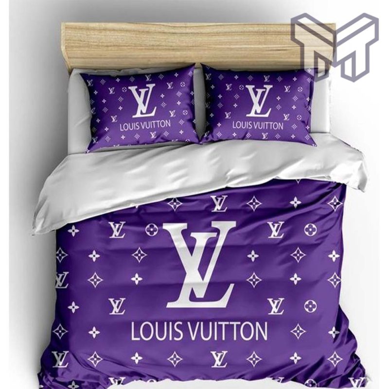 Cheap Louis Vuitton Logo Monogram Bed Sheets Louis Vuitton Bedding Set   Rosesy