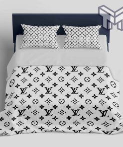 Louis Vuitton White Fashion Luxury Brand Premium Bedding Set Home Decor