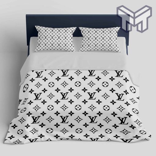 Louis Vuitton White Fashion Luxury Brand Premium Bedding Set Home Decor