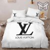 Louis Vuitton White Luxury Brand Bedding Set LV Home Decor