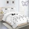 Louis Vuitton White Luxury Brand Limited Fashion Premium Bedding Set Home Decor