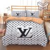 Louis Vuitton White Luxury Fashion Brand Bedding Set