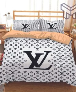 Louis Vuitton White Luxury Fashion Brand Bedding Set