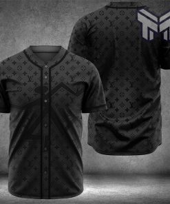 Louis vuitton black baseball jersey shirt lv luxury clothing clothes sport for men women hot 2023