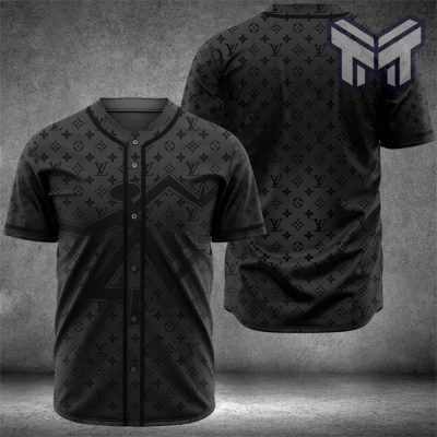 Louis vuitton black baseball jersey shirt lv luxury clothing clothes sport for men women hot 2023