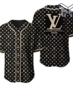 Louis vuitton black baseball jersey shirt lv luxury clothing clothes sport for men women hot 2023 Type01