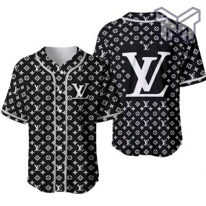 Louis Vuitton White Logo Pattern Baseball Jersey Clothes Sport For Men Women