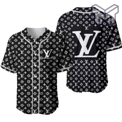 Louis vuitton black baseball jersey shirt lv luxury clothing clothes sport for men women hot 2023 Type02