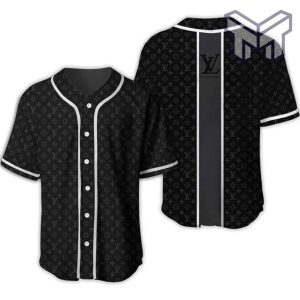 Louis Vuitton Black And Yellow Baseball Jersey Clothes Sport Outfit For Men  Women