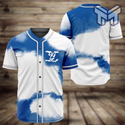 Louis vuitton blue baseball jersey shirt lv luxury clothing clothes sport for men women hot 2023