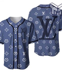 Louis vuitton blue baseball jersey shirt lv luxury clothing clothes sport for men women hot 2023 Type01