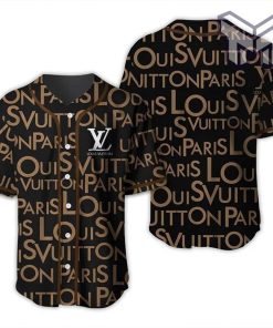 Louis vuitton brown baseball jersey shirt lv luxury clothing clothes sport for men women hot 2023 Type01