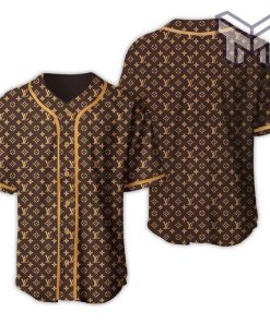 Louis vuitton brown baseball jersey shirt lv luxury clothing clothes sport for men women hot 2023 Type02