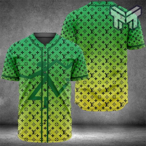 Louis vuitton green baseball jersey shirt lv luxury clothing clothes sport for men women hot 2023