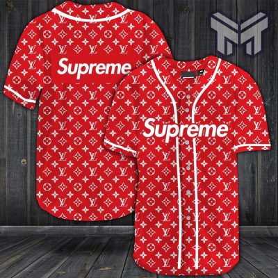 Louis vuitton supreme baseball jersey shirt lv luxury clothing clothes sport for men women hot 2023