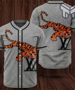 Louis vuitton tiger baseball jersey shirt lv luxury clothing clothes sport for men women hot 2023