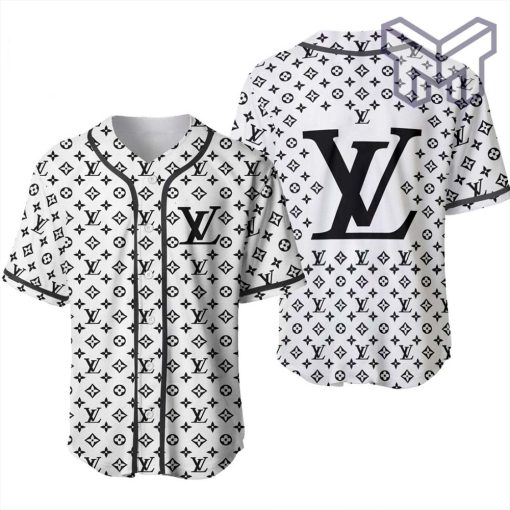 Louis vuitton white baseball jersey shirt lv luxury clothing clothes sport for men women hot 2023