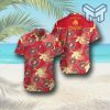 Marine Corps Hawaiian Graphic Print Short Sleeve Hawaiian Casual Shirt