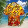 Marlins Hibiscus Tropical Hawaiian Graphic Print Short Sleeve Hawaiian Shirt