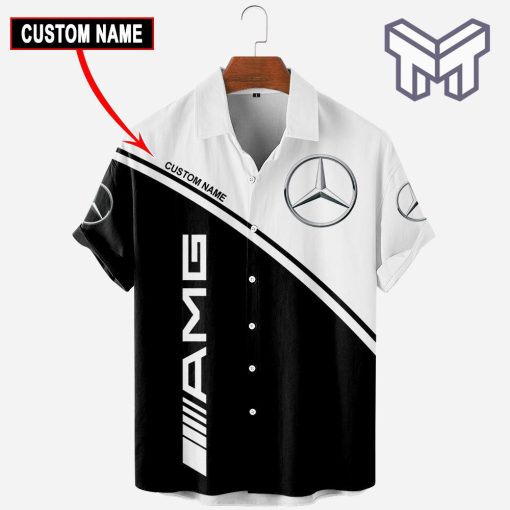 Mercedes AMG Racing Car Apparel, Mercedes AMG Racing Car Custom Hawaiian Shirt