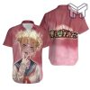 My Hero Academia Toga Himiko Red Mha Logo Hawaiian Graphic Print Short Sleeve Hawaiian Shirt