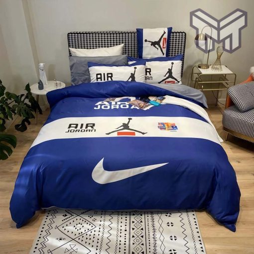 Nike Air Jordan Fashion Logo Luxury Brand Bedding Set Home Decor