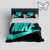 Nike Turquoise Fashion Logo Luxury Brand Bedding Set Home Decor