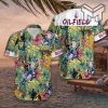 Oilfield Pineapple Seamless Pattern Hawaiian Graphic Print Short Sleeve Hawaiian Shirt