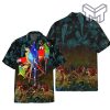 Parrot Hawaiian Graphic Print Short Sleeve Hawaiian Casual Shirt