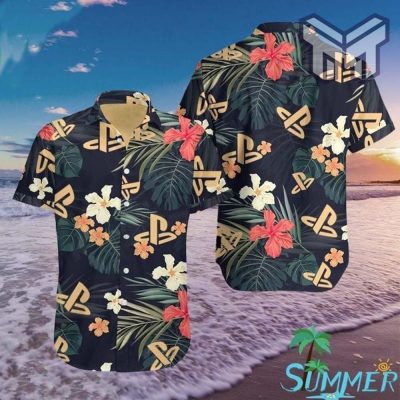 Play Station Aloha Hawaiian Graphic Print Short Sleeve Hawaiian Casual Shirt