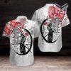 Samurai Skull Warrior Hawaiian Graphic Print Short Sleeve Hawaiian Shirt