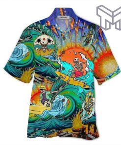 Skull Hawaiian II Graphic Print Short Sleeve Hawaiian Shirt