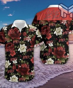 Slayer Rock Band Music Aloha II Hawaiian Graphic Print Short Sleeve Hawaiian Casual Shirt