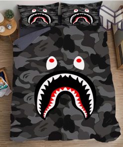 Supreme Bape Black Luxury Brand Bedding Set Duvet Cover Home Decor