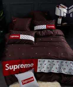 Supreme Brown Luxury Brand Premium Bedding Set Duvet Cover Home Decor