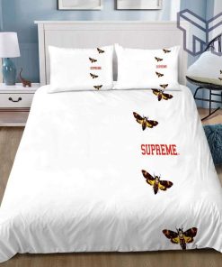 Supreme Butterfly White Luxury Brand Premium Bedding Set Home Decor