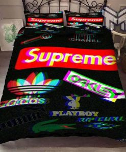 Supreme Chanel Gucci Playboy Symbols Quilt Bedding Sets