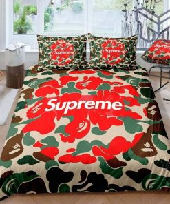 Supreme Patchy Luxury Brand Logo Premium Bedding Set Home Decor