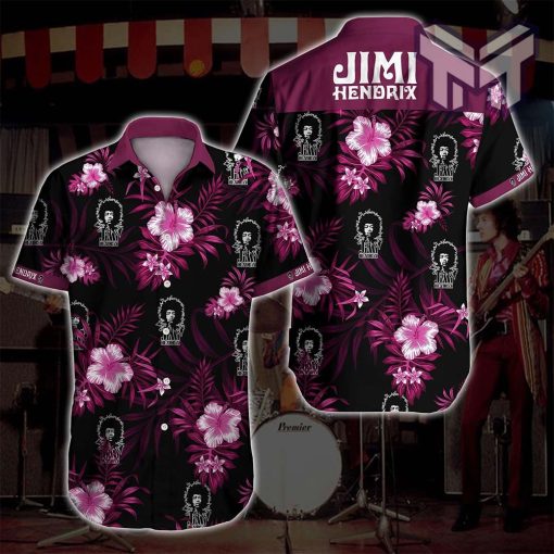 The Jimi Hendrix Experience Hawaiian Graphic Print Short Sleeve Hawaiian Casual Shirt