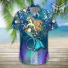 The Mermaid Movie Hawaiian Graphic Print Short Sleeve Hawaiian Casual Shirt