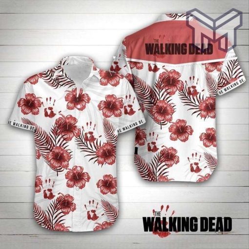 The Walking Dead Hawaiian Graphic Print Short Sleeve Hawaiian Casual Shirt
