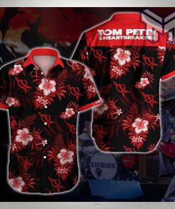 Tom Petty And The Heartbreakers Hawaiian II Graphic Print Short Sleeve Hawaiian Casual Shirt