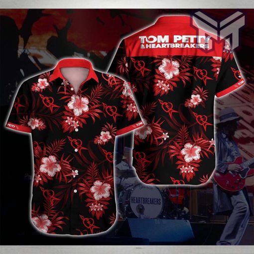 Tom Petty And The Heartbreakers Hawaiian II Graphic Print Short Sleeve Hawaiian Casual Shirt